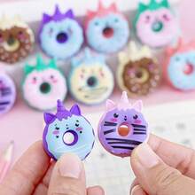 12 buah/Set Penghapus Pensil Donat Unicorn Warna Acak, Serbaguna untuk Menulis, Membersihkan, Alat Tulis dengan Residu Rendah, Cocok untuk Perlengkapan Menulis di Sekolah dan Kantor - MultiWarna - View 5