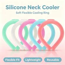 18℃ Cooling Neck Ring, Adult Reusable Ice Neck Cooler, Summer Heat Relief Neck Ice Pack, Silicone Cold Neck Collar - Multicolor - View 1
