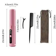 2-In-1 Hair Curler & Straightener, Wireless Mini Curling Iron, 7 Temperature Settings, Ceramic Travel Hair Styler, USB Rechargeable Hair Styling Tool, Suitable For Home, Travel And Hair Salon, Ideal Gift For Friends And Family On Holidays, Also Perfect As Valentine's Day Gift - A - View 11