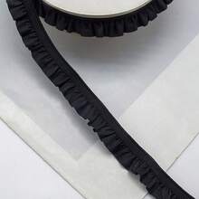 5碼多色抓皺彈性蕾絲刺繡布飾邊 DIY 頭飾衣飾家居裝飾配件 1cm寬 - 多色 - 查看 6