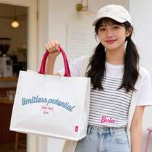Miniso Barbie 發光陽光系列混色托特包，大容量輕量女款日常單肩包，適合購物與旅行（1件隨機發貨） - 彩色 - 查看 6