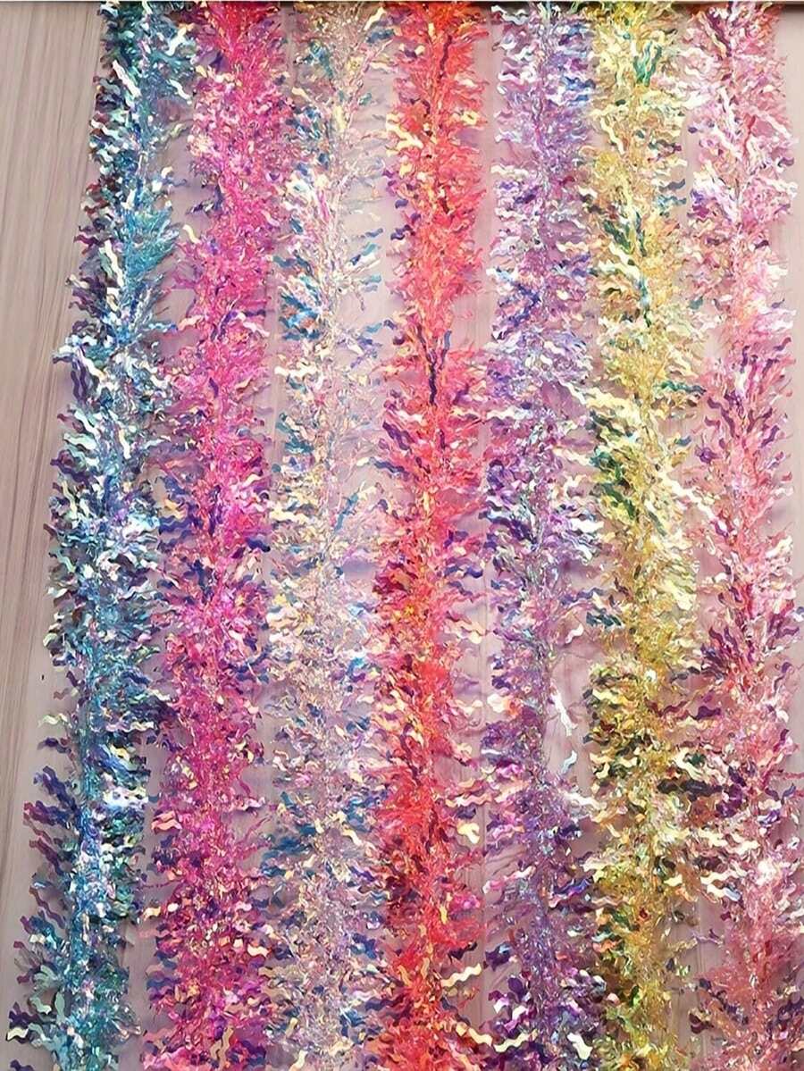 1pc 200cm Raindrop Glitter Edge Valentine's Day Wedding Gold Lace Baking Decoration Birthday Holiday Glitter Ribbon - Multicolor - View 1