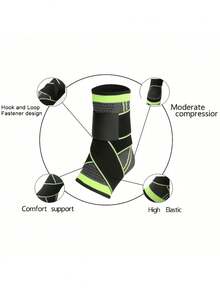 Multifunctional Ankle Brace With Wrap Straps For Anti-Twist Protection Seamless Lace Up Ankles Sock For Unisex Elastic Compression Sleeve Tailored For Tennis And Outdoor Adventures Sports Protective Gear Ankle Protection Sports Outdoor Products - Multicolor - View 8
