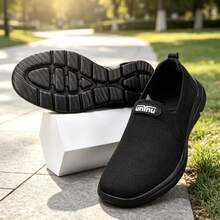 Unisex Loafers, Slip-On Casual Shoes, Suitable For Sports, Leisure And Daily Wear, Easy To Put On And Take Off - Black - View 9