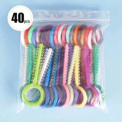 40pcs/Pack Key-Shaped Cable Ties - Colorful Transparent Material, Durable And Easy-To-Use Tool Accessories, Perfect For Tool Use, Dental, Teeth, Dental Floss, Teeth Cleaning Tool, Travel Toothbrush