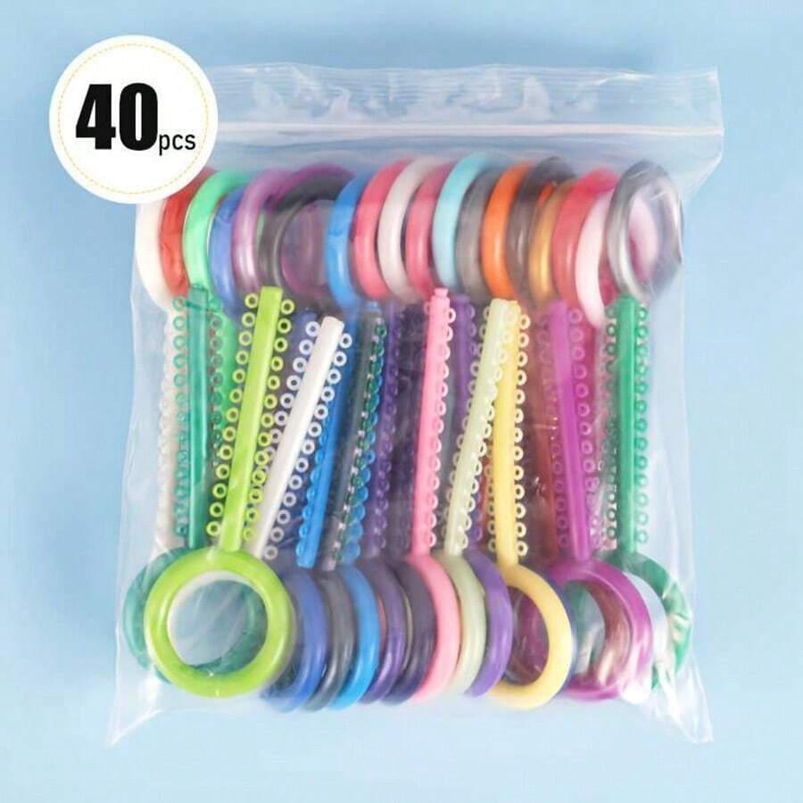 40入/包 鑰匙形狀束線帶-彩色透明材質,耐用且易使用的工具配件,適合工具使用 - 彩色 - 查看 1