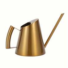 Stainless Steel Watering Can 30.43oz Long Spout Side Handle Indoor Outdoor Garden Plant Waterer Return To School Supplies For Gardening - Golden - View 11