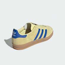 Adidas Originals GAZELLE INDOOR Comfortable Versatile Thin Sole Low-Top Sneakers Unisex Yellow Blue - Yellow and Blue - View 8