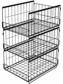 3-teiliger stapelbarer Kleiderschrank-Organizer, Schubladen-Organizer, Schubladen-Organisationssystem, faltbarer Schrank für Zuhause und Küche, Weiß MZWS - Schwarz - Übersicht 1