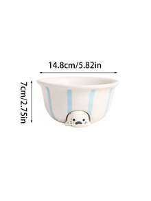 1pc Cute Seal-Themed Ceramic Bowls, Penguin-Themed Porridge Bowls – Exquisitely Crafted, Ideal For Home Decor And Tableware, Perfect As Breakfast Salad Bowls, Porridge Bowls, Yoghurt Bowls And Dessert Bowls, As Well As Gifts And Festive Decorations - Multicolor - View 12
