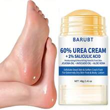 BARUBT 尿素足霜，適用於乾燥龜裂的足部與腳跟，防止腳部龜裂，使雙足光滑柔軟，含植物角鯊烷的深層保濕足部護理 - 淺藍色 - 查看 6
