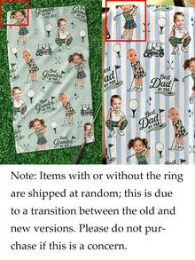 Personalized Golf Towel, Custom Photo Dad Gift, Father's Day Golf Keepsake From Kids - Multicolor - View 6