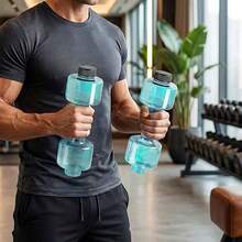 2pcs Water Dumbbells Pool Fitness Equipment, Non-Floating Submersible Fitness Weights, PC Material Water-Fillable Dumbbell Set, Suitable For Strength Training And Water Aerobics - Mint Blue - View 7