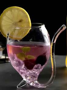 Vampire Wine Glass, Creative Cocktail Glass, Decanter Cup, Mug, Built-In Straw, Cocktail, Wine, Juice, Ice Cream Champagne, Home Bar, Party, Club, Glassware, Outdoor Camping - Multicolor - View 8