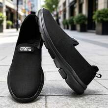 Unisex Loafers, Slip-On Casual Shoes, Suitable For Sports, Leisure And Daily Wear, Easy To Put On And Take Off - Black - View 5