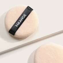MAANGE 5pcs Round Powder Puffs, Dry Use, Soft And Skin-Friendly, Portable, Ideal For Travel, Makeup, Home Decor, Vanity, Bedroom, Makeup Accessories, Powder Puff, Makeup Sponge, Makeup Sponge, Etc. Affordable, Suitable As Christmas Gift Or Christmas Stocking Stuffer. - 米色 - 查看 3