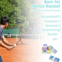 Gradient grepptejp för tennisracket, klibbig halkfri grepptejp för tennisracket, gradient grepptejp för badmintonracket, även lämplig för pickleball, golf och baseboll - Multifärgad - Visa 6