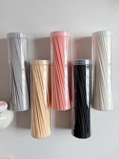 Buovarr 100 Pieces In A Can Of Aromatherapy Sticks, Diffuser Sticks In Various Colors, Easy To Take, Moisture-Proof, Beautiful, Fragrance-Spreading Decoration