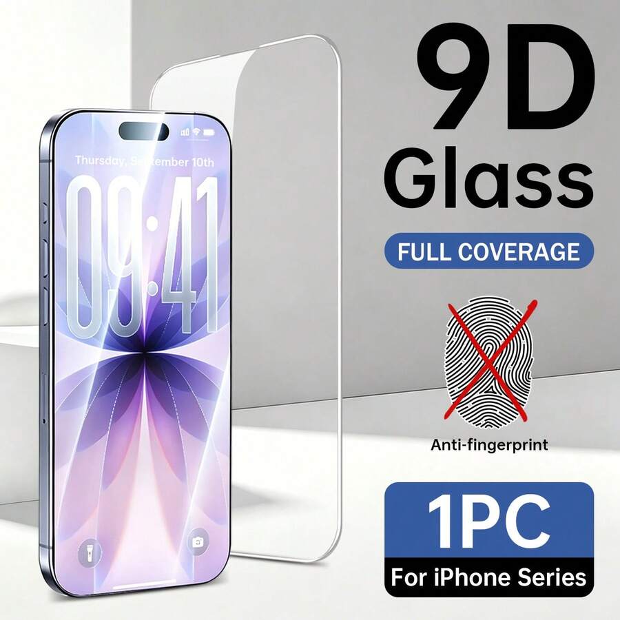 Yezodawee 1片 9H 硬度鋼化玻璃螢幕保護貼,適用於 iPhone 15 Pro Max/15 Pro/15 Plus/16 Pro Max/16/16e/16 Pro/16 Plus/14 Pro Max/14/14 Pro/14 Plus/13 Pro Max/13/13 Pro/12/11/XR - 1pc - 查看 1