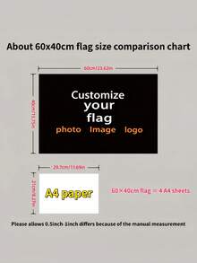 1pc Custom Flag - Add Your Own Image And Text - Suitable For Birthday, Wedding, Party, Father's Day, Mother's Day, Valentine's Day, Home Decor - Also For Custom Tapestry, Garden Flag, Custom American Flag - Customize Your Flag - View 8