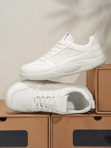 Men's Casual Sneakers, Summer Fashion Versatile White Shoes, Sports Shoes - White - View 3