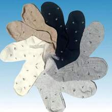 1/5/10/15/20 Pasang Kaos Kaki Pendek Wanita, Kaos Kaki Kasual Motif Bunga Kecil Putih dan Hitam, Sederhana dan Nyaman, Cocok untuk Semua Musim - MultiWarna - View 3