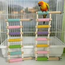 (Random Color Rope) 1pc Colorful Parrot Climbing Ladder Bird Toy, Sturdy Cage Perch, Suitable For Budgies, Cockatiels, Parrots Exercise Enrichment Decoration, Indoor Bird Cage Accessories - View 6