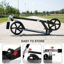 Foldable Outdoor Scooter, 80kg Max Load, Compact Portable Smooth Ride, Ideal For Outdoor Activities, Practical Gift For Family, Friends & Daily Outdoor Leisure Use - Black - View 5