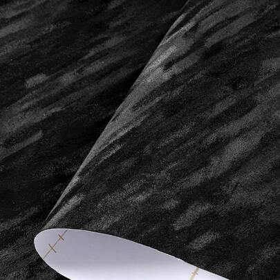 Revestimiento de Estantería de Terciopelo 23.6x120 Pulgadas con Rayas Negras, Forro de Fieltro para Gabinetes de Cocina, Papel de Contacto de Terciopelo Autoadhesivo, Papel de Estantería de Fieltro Negro con Revestimiento Flocado para Cubrir Gabinetes