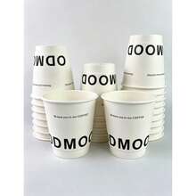 50/40/30/25/20/10/5pcs[330ml]White Odmood Double Wall Coffee Paper Cups, Suitable For Home Gatherings, Business Reception, Halloween Party - Multicolor - View 3