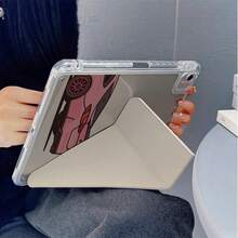 1pc Vintage Racing Print Tablet Protective Case 3+Y Fold Multi-Angle Magnetic Stand Tablet Case With Pen Slot And Auto Sleep/Wake Function, Compatible With IPad PRO/AIR, Compatible With Samsung, Compatible With Xiaomi Pad 5/6/21, Compatible With OPPO Pad, Compatible With Huawei Matepad, Compatible With Honor Pad - Multicolor - View 5