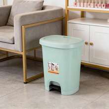 18L Large-Capacity Pedal Trash Can With Sealed Lid For Odor Prevention, Made Of Thickened Durable Plastic, Suitable For Home Kitchens, Bathrooms And Living Rooms; Step-To-Open Design Keeps Hands Clean - Multicolor - View 9