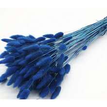 120pcs Artificial Blue Rabbit Tail Grass, For Vase Decoration, Bohemian Style Flowers, Wedding Decor Flowers. - Blue 120 PCS - View 5
