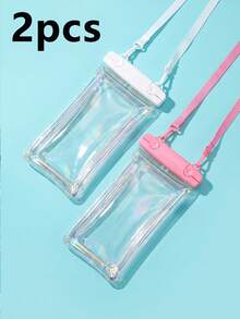 Universal Waterproof Phone Pouch Touchscreen Laser Waterproof Bag Waterproof Phone Case Travel Vacation Camping Essential Beach Necessity Vacation Accessory Summer Back To School Supplies Back To School Dry Wet Separation Bag Lanyard - Multicolor - View 23