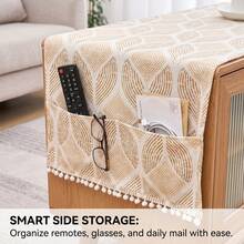 Bohemian Style Washing Machine Cover, Multi-Purpose Dust Cover Cloth For Kitchen Decor And Small Appliances - Khaki - View 5
