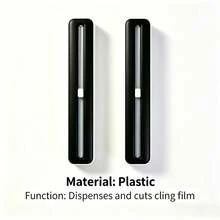 1pc 2-In-1 Kitchen Plastic Wrap Cutter, Multi-Functional Plastic Cutter, Suitable For Plastic Wrap, Baking Paper And Aluminum Foil, Reusable, For Packaging Fruits And Vegetables, Household Kitchen Supplies - Multicolor - View 7