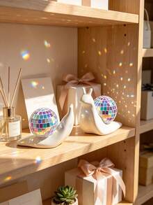 Snail Disco Ball Sun Catcher Indoor Window Decor, Refractive Desktop Ornament, Creative Home Room Decoration - A - View 10