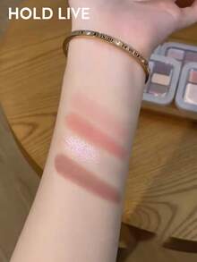 HOLD LIVE Cloud Veil 5色眼影盤 藍色 H03 透明感低飽和橘粉色 - H03 peachy pink - 查看 3