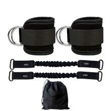 5-Piece Ankle Resistance Band Set (Includes D-Ring Ankle Straps), Leg Kick Training Rope, Suitable For Hip, Thigh And Glute Shaping Training Equipment - Multicolor - View 1