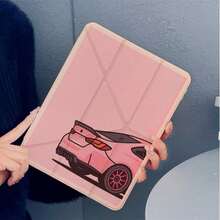 1pc Vintage Racing Print Tablet Protective Case 3+Y Fold Multi-Angle Magnetic Stand Tablet Case With Pen Slot And Auto Sleep/Wake Function, Compatible With IPad PRO/AIR, Compatible With Samsung, Compatible With Xiaomi Pad 5/6/21, Compatible With OPPO Pad, Compatible With Huawei Matepad, Compatible With Honor Pad - Multicolor - View 2