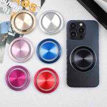 One Minimal CD Texture Foldable Phone Stand, Portable Stick-On Back Phone Bracket, Multi-Color Desktop Support Holder Ideal For Watching Shows & Videos, Universal Smartphone Accessory - Multicolor - View 4