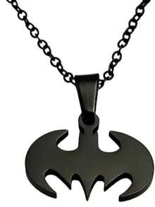 Warner Bros 1pc Stainless Steel Bat Pendant Necklace, Exquisite Superhero Pendant Choker, Minimalist Daily Wear Accessory, Halloween Cosplay Party Accessory, Unisex (Random Style) - Multicolor - View 9
