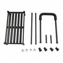 YUNRUX Step Ladder, Ramp For Adults With Handrail, Metal Step Ladder Black - A - View 6