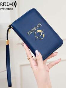 FOREVER MIYIN RFID Blocking Zipper Around Passport Holder With Wrist Strap, Multi Slot Passport Holder Document Organizer, Travel Essentials For Flight & Vacation - Multicolor - View 3