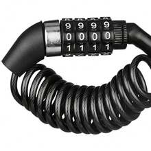 Portable Silver Waterproof Steel Cable Combination Lock, Anti-Theft For Bicycle, Motorcycle, Helmet - Multicolor - View 4