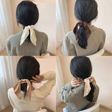 1件女款大蝴蝶結緞面髮圈,奢華風格,適合日常造型 - 多色 - 查看 7