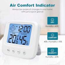 1pc/2pcs New LCD Digital Temperature Baby Room Humidity Meter Backlight Home Indoor Electronic Hygrometer Thermometer Weather Station - Multicolor - View 5