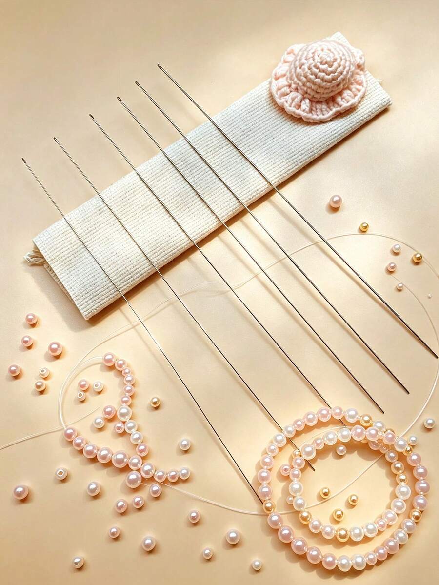 5件組 26cm 加長串珠鉤針套組,水晶串珠鉤針 0.4–0.9mm 多種尺寸可選,適用水晶與散珠項鍊製作的精準工具,打造精緻珠寶的高級配件 - 水晶鉤針 - 查看 1