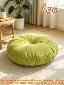 1pc Multifunctional Round Floor Mat, Solid Color Thickened Tatami Mat, Suitable For Living Room, Balcony, Bay Window, Shoe Mat, Chair Cushion, Breathable Meditation Mat, Enhances Zen Space Atmosphere, Perfect For Floor Mat, Seat Cushion, Matching Living Room Leisure Area To Create Cozy Reading Corner, Best Home Textile And Room Decoration - Multiple Styles - View 14