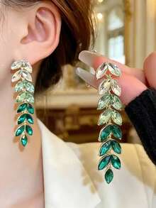 1 Pair Of Fashionable Personalities Long Style Temperament Earrings Suitable For Women's Daily Commuting ﻿ ﻿ - Champagne - View 8